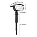 DecorBites™ 20LEDs RGB Solar Landscape Spotlights: Wireless & Waterproof Solar Wall Lamp for Patio Garden