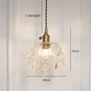 DecorBites™ Green Glass LED Hanging Light Fixture Copper Socket Modern Pendant Lamp