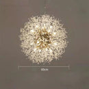 DecorBites™ Dandelion Crystal Chandelier: Modern Nordic Style LED Pendant Light for Living Room