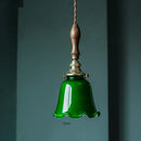 DecorBites™ Green Glass LED Pendant Light for Home, Restaurant, Bar, and Loft Style Decor.