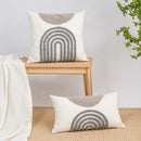 DecorBites™ Half Circle Loop Tufted Cushion Cover Embroidered Pillow Covers for Living Room