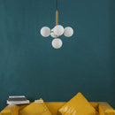 DecorBites™ Golden Glass Balls Chandelier Ceiling Light for Elegant Home Decor