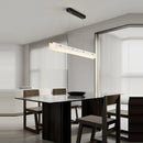 DecorBites™ Art Deco Marble Steel Chandelier: Modern LED Black Gold Lighting for Dinning Room