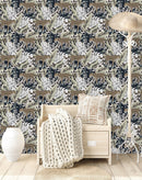 Leopard with Monstera Wallpaper