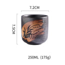 DecorBites™ Coarse Ceramic Tea Cup Set - 250ml Originality Coffee Mug
