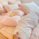 DecorBites™ Cotton Jacquard Bedding Set - Single Double Queen King Size Bedclothes