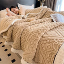 DecorBites™ Coral Fleece Warm Blanket: Cozy Thicken Winter Bed Blanket
