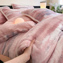 DecorBites™ Cozy Rabbit Hair Bed Set, Queen Size Comforter for Winter Luxury Comfort