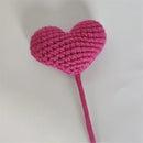 DecorBites™ Heart-Shaped Crochet Flower Bouquet - Handmade Wedding Home Decor & Family Gift