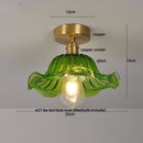 DecorBites™ Glass Flush Mounted Ceiling Light Fixture - Modern Nordic Green Glass LED Ceiling Lamp