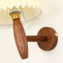 DecorBites™ Cream PVC LED Wall Lamps Japanese Walnut Wood Applique Murale