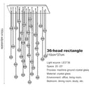 DecorBites™ Crystal Ceiling Chandelier for Staircase & Hallway, Elegant Long Cable Pendant Light