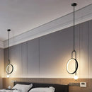 DecorBites™ Gold Black Ring Glass Ball LED Pendant Chandelier