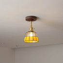 DecorBites™ Glass Wood LED Ceiling Light Nordic Design for Living Room & Corridor