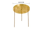 DecorBites™ Cracked Glass Copper Wooden Pendant Light for Home Indoor Living Room