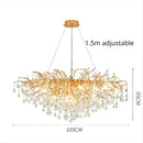 DecorBites™ Crystal Dendritic Chandelier: Modern Luxe for Living Room, Dining Room, Bedroom, Hotel Lobby