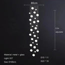 DecorBites™ Glass Ball LED Pendant Lights for Home Decor, Living/Dining Room, Bar, & Stairs