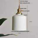 DecorBites™ Ceramic Wood Pendant Lamp LED Hanging Light Fixture for Modern Home Decor