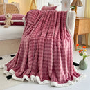 DecorBites™ Cozy Faux Rabbit Fur Throw Blanket for Sofa & Bed, 200X230cm