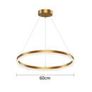 DecorBites™ Gold Ring Pendant Lights Circle Acrylic LED Ceiling Lamp