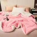 DecorBites™ Double Layer Queen Blanket Super Soft Plush Warm Comfort for Autumn/Winter