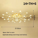 DecorBites™ Crystal Ceiling Chandelier LED Light Fixture for Living Room Bedroom Kitchen