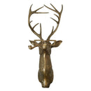 Bronzed Resin Animal Head Sculpture with Glasses Bear Statue Wall Decor  3D Animal Home Halloween Decor