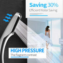 DecorBites™ 3 Color 300 Holes Rainfall Shower Head in Chrome Black White