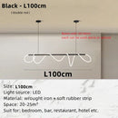 Modern gold circle note linear light bedroom pendant lamp