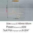 DecorBites™ LED Ceiling Chandelier: Modern Minimalist Kitchen Dining Table Lighting