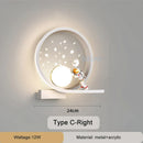 DecorBites™ Astronaut Wall Lamp: Gold White Black Bedroom Decor Resin Wall Mount Light