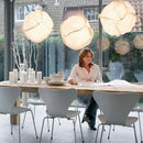 DecorBites™ Cloud White Pendant Light: Rice Paper Ball Lampshade for Kitchen Island, Restaurant & Kids Room