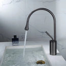 DecorBites™ Gun Grey Brass Basin Faucet Hot Cold Kitchen Sink Water Crane Swivel