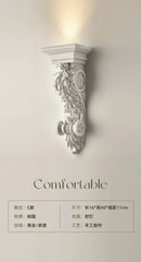 DecorBites™ Cream Resin Wall Lamp LED E27 for Classical Living Spaces
