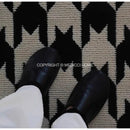 DecorBites™ Houndstooth Black Ivory Area Rug Decor Carpet Doormat Floor Mat