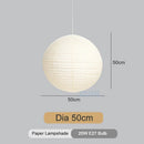 DecorBites™ Japanese Style LED E27 Round Ball Pendant Lamp for Home Decor