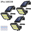 DecorBites™ 160COB Solar Outdoor Wall Lights Motion Sensor Remote Control Garden Street