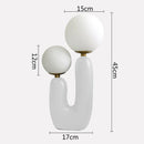 DecorBites™ Glass Ball Table Lamp: Green Pink Resin Nordic Creativity Cute Bedroom Decor