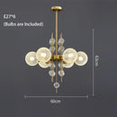 DecorBites™ Glass Ball LED Pendant Light: Modern Chandelier for Living Room Kitchen Island