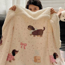 DecorBites™ Cozy Fleece Blanket | Multi-Use Office & Home Shawl | Soft & Warm Blanket