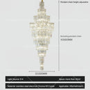 DecorBites™ Crystal Staircase Chandelier: Luxury European Style for Villa Living Room