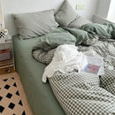 DecorBites™ Japanese Style Cotton Printed 4Pcs Bedding Set with Double-Sided Design