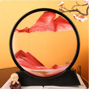 7 Inch 3D Flowing Sand Painting Art Hourglass Mountain View Sports Display Mobile Sand Table Office Living Room Home Decorations