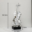 DecorBites™ Golden Violin Sculpture Resin Art Ornament Stack Violin Statue Decor