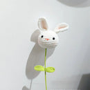 DecorBites™ Knitted Sunflower & Rabbit Bouquet: Handmade Crochet DIY Home Decor & Gift
