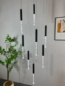 DecorBites™ Cylindrical Chandelier: Modern Nordic Indoor Lighting for Living Room, Staircase & Ceiling