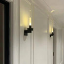 DecorBites™ Clear Glass Black Metal Wall Light for Stairs, Aisle, Parlor, Bedroom - 3000K