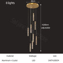 DecorBites™ Cylindrical Stair Chandelier: Modern Attic Living Room Lighting