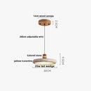 DecorBites™ Adjustable LED Pendant Light - Nordic Modern Yellow Travertine Marble Wood Fixture