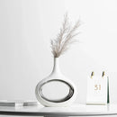 DecorBites™ Golden Flower Vase for Home Decoration and Flower Arrangement